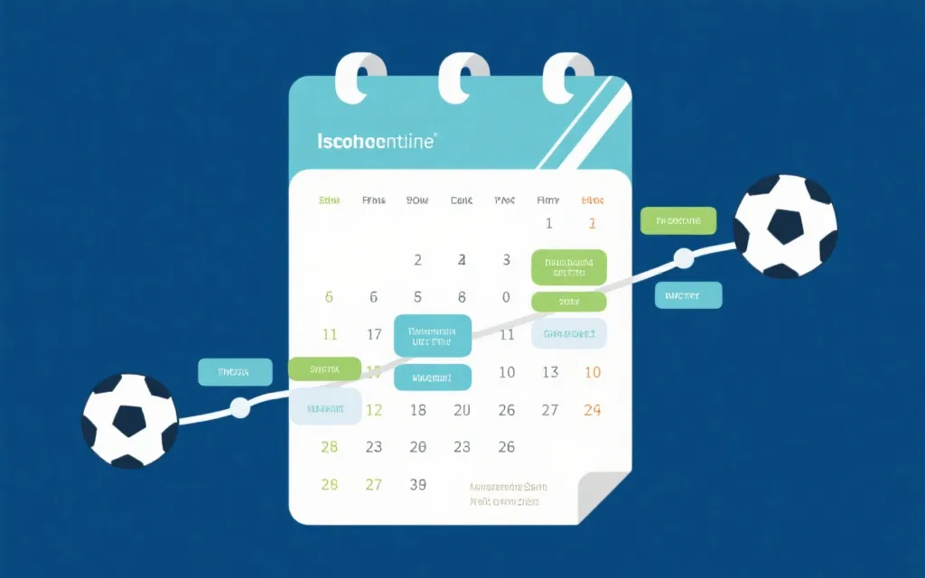 世界杯赛程时间轴视觉化，日历与关键节点标注